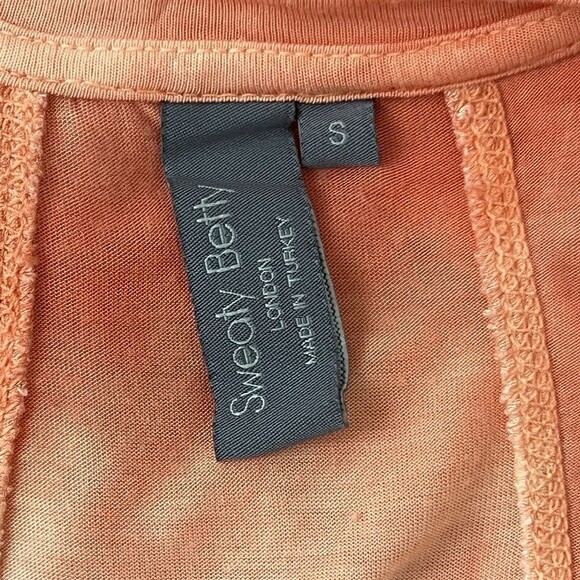 Sweaty Betty Size Small Easy Peazy Tank Top in Nectarine Orange Tie Dye - Picture 4 of 4